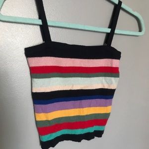 Stretchy cropped tank top